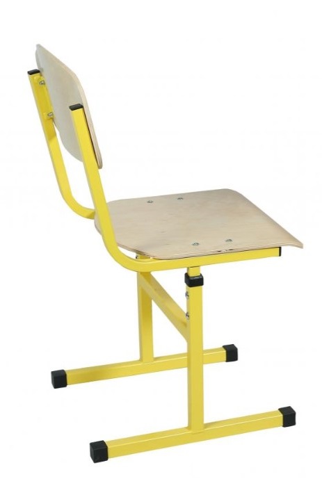 Учнівський Т-подібний стілець, АНШАР ГРУП (190297), регульована глибина та висота сидіння, каркас - стійка квадратна труба, (опція р.г. №3) №4-6